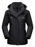 3-in-1 Waterproof Winter Coat, Fleece Lined,Two-Piece Suit, Hooded Ski & Hiking Jacket