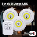 Set 3 Luces Led Control Remoto
